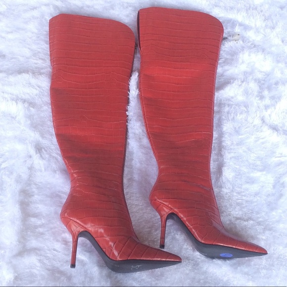 Vince Camuto kervana Croc Knee High Boot Bullseye - Picture 10 of 16